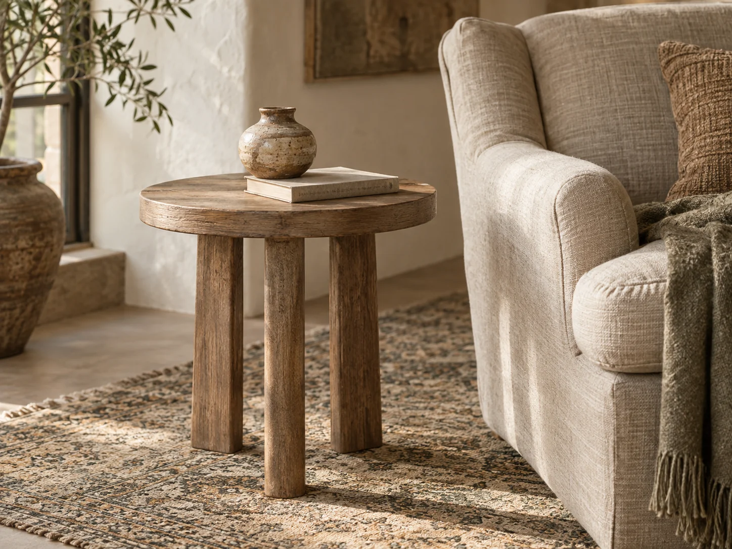 Weathered Oak Side Table